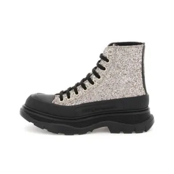 Alexander McQueen Tread Slick Boots 'Silver Gold Black' Women's