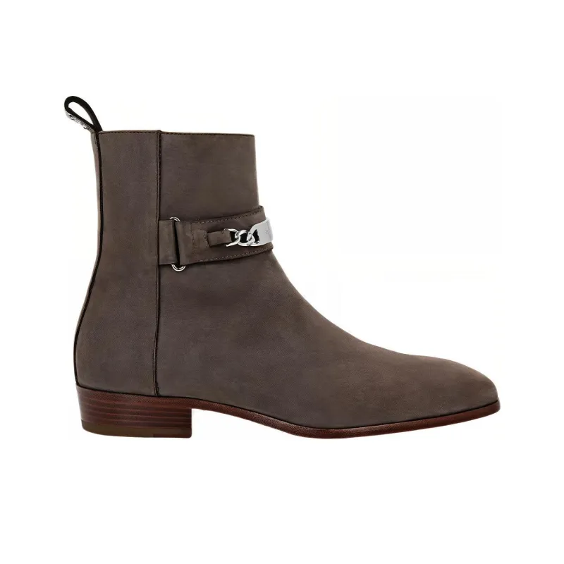 PHILIPP PLEIN Nabuk Leather Ankle Boots-1