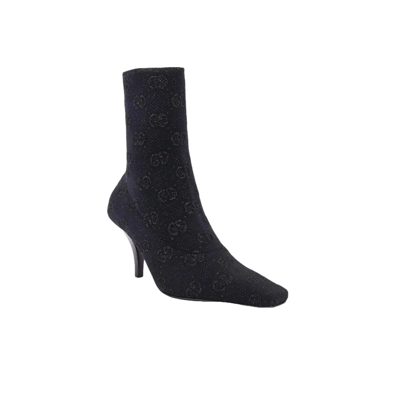 GUCCI Interlocking-G 75mm Knitted Ankle Boots-2