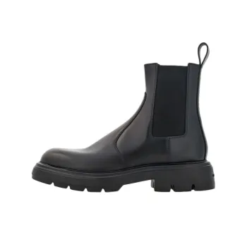 FERRAGAMO Logo-debossed Leather Boots