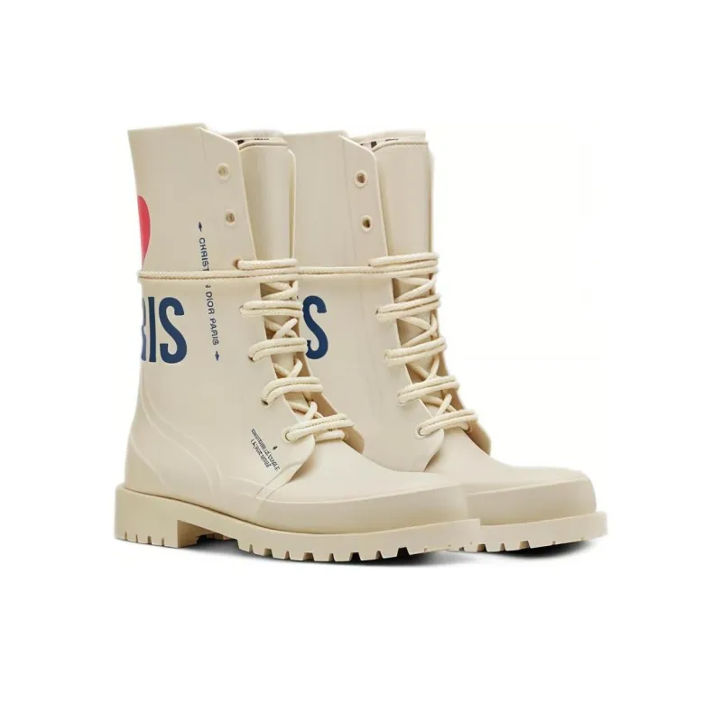DIOR DiorCamp Ankle Boots Women's White-3
