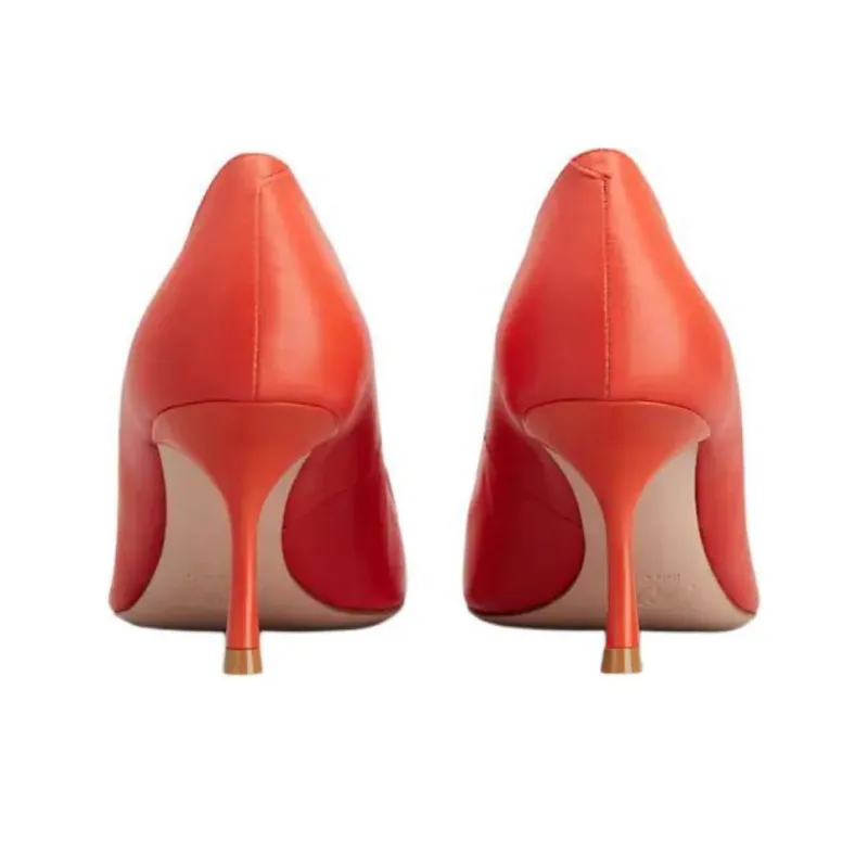 Roger Vivier Viv' In The City Slim Heel High Heels 6.5cm Women's Orange-4