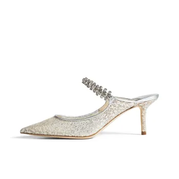 Jimmy Choo Bing 65mm Glitter Mules