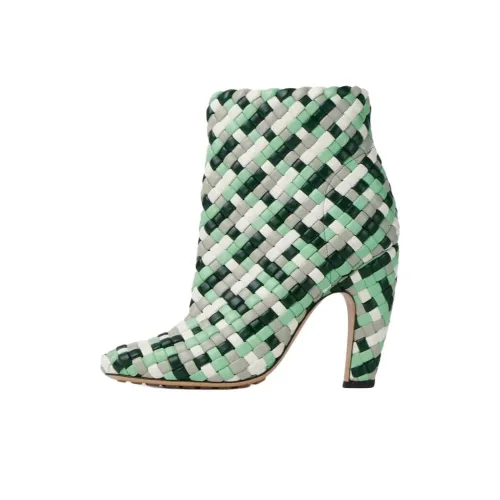 Bottega Veneta Ankle Boots 10cm Women's White Green Gray