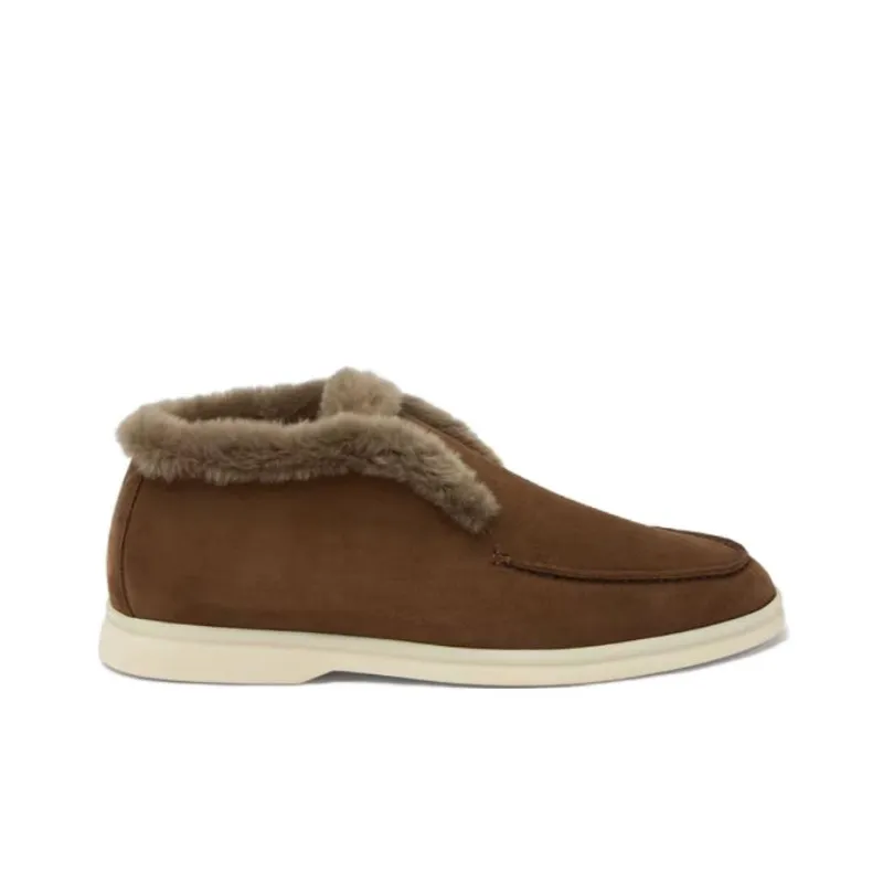 Loro Piana Open Walk Ankle Boots Women's Brown-1