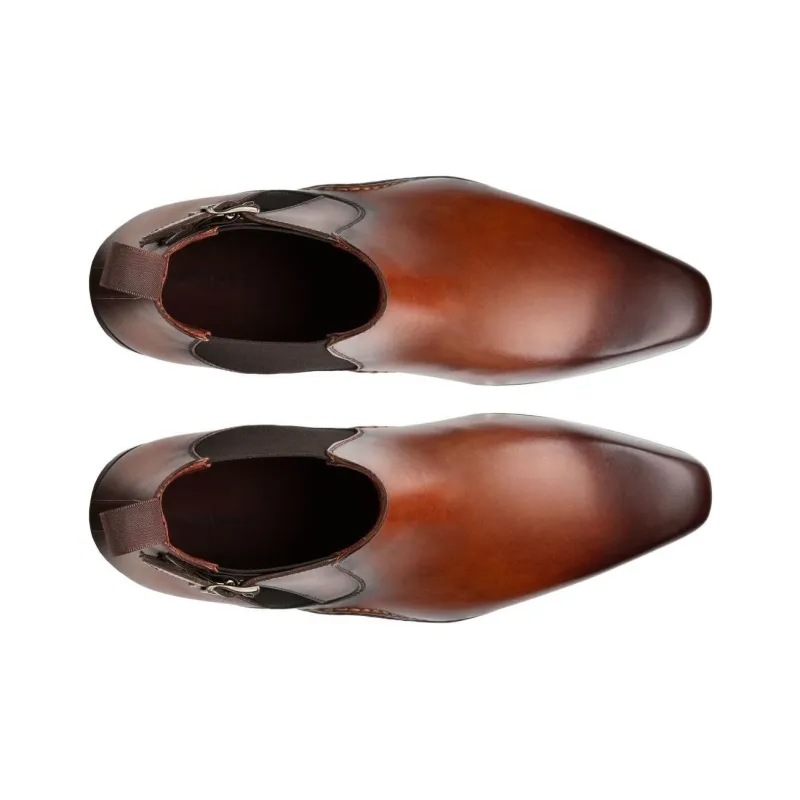 Magnanni Grant Short Chelsea Boots Men's Brown-3