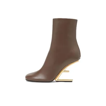 FENDI Fendi First Ankle Boots 9.5cm Women's Brown