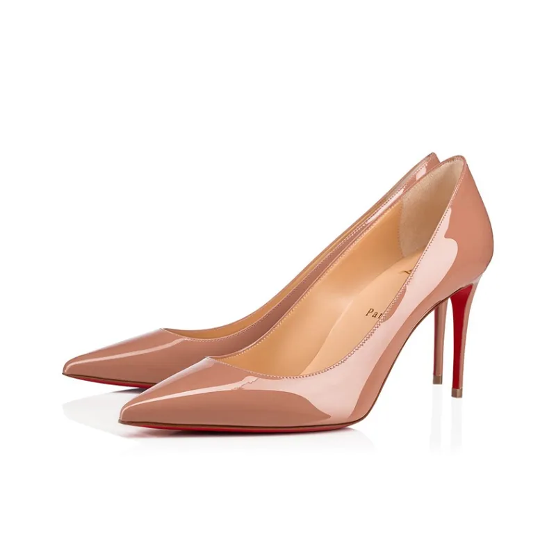 Christian Louboutin Kate 85mm Pump Nude Patent Leather Women's-2