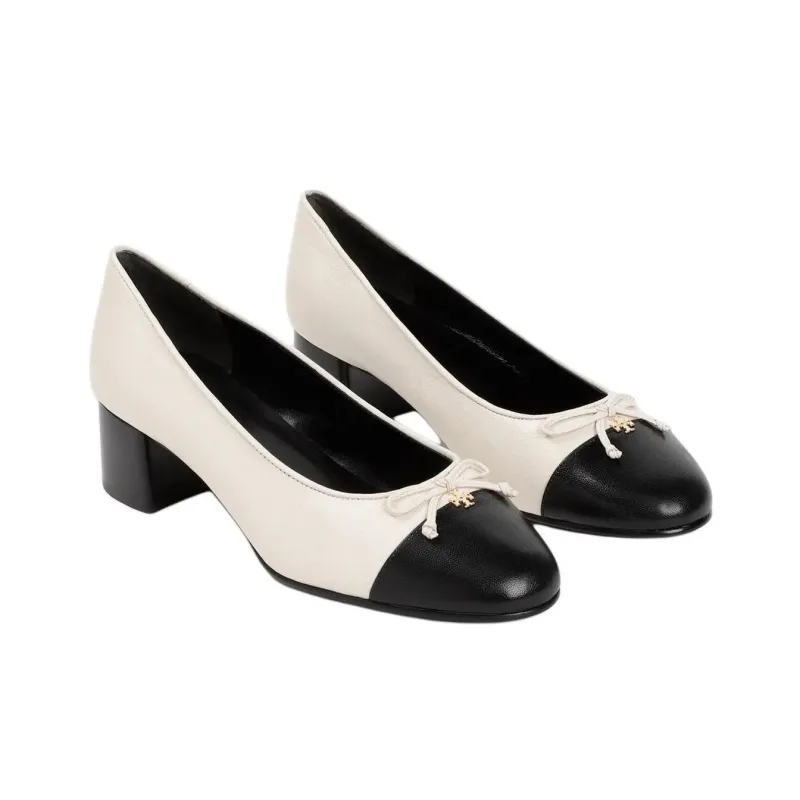 TORY BURCH Chunky Heel High Heels Women's White-2