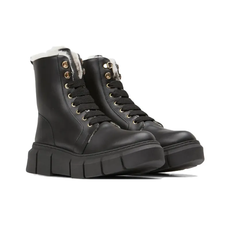 ALOHAS Ankle Boots 4cm Women's Black-3