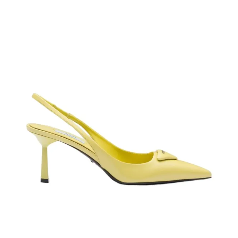 PRADA Slim Heel High Heels 7.5cm Women's Bergamot Green-1