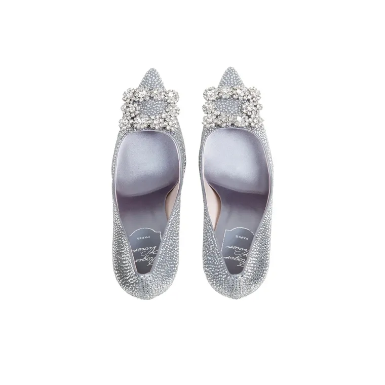 Roger Vivier Slim Heel High Heels 10cm Women's Purple-4