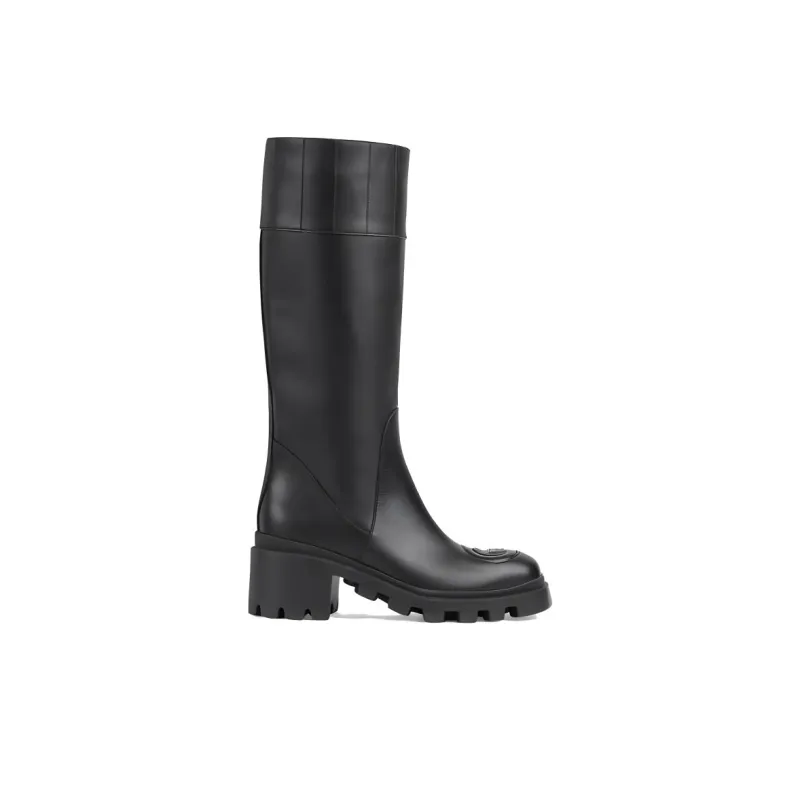 GUCCI Knee high Boots Women's Black-1
