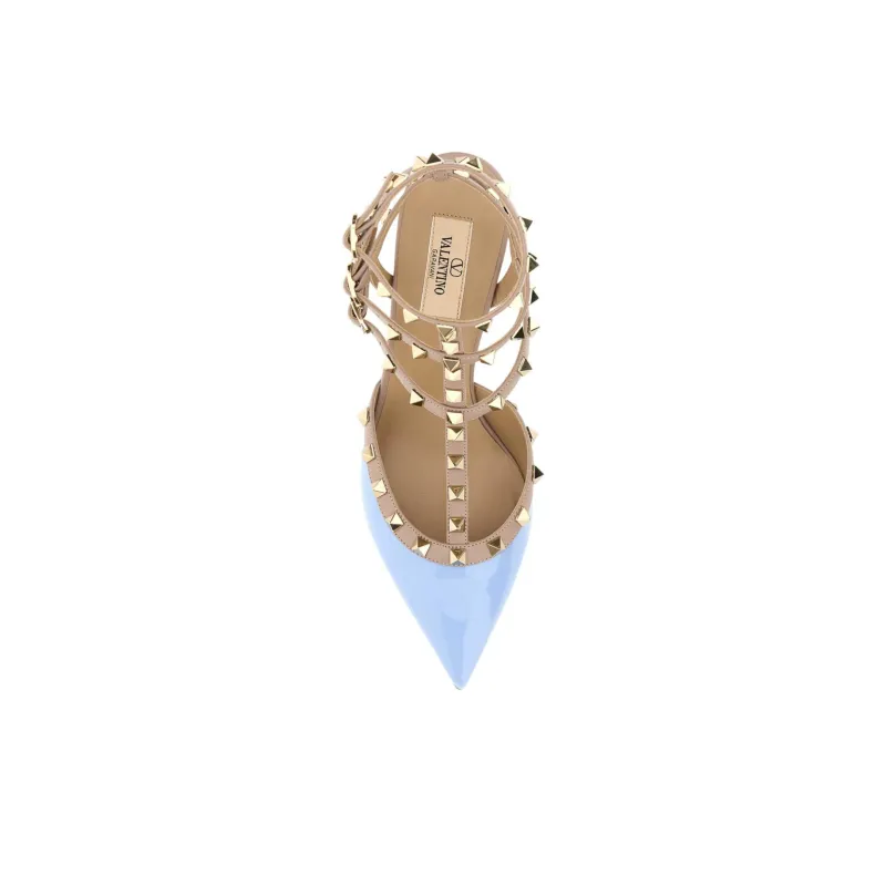 Valentino Garavani Rockstud Ankle-Strap Pointed Toe Pumps-2