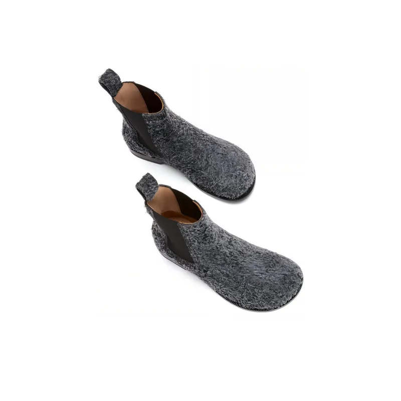 LOEWE Campo Short Chelsea Boots 1.5cm Women's Carbon-4