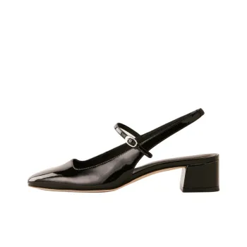 REFORMATION Maddo Chunky Heel High Heels 3.5cm Women's Black