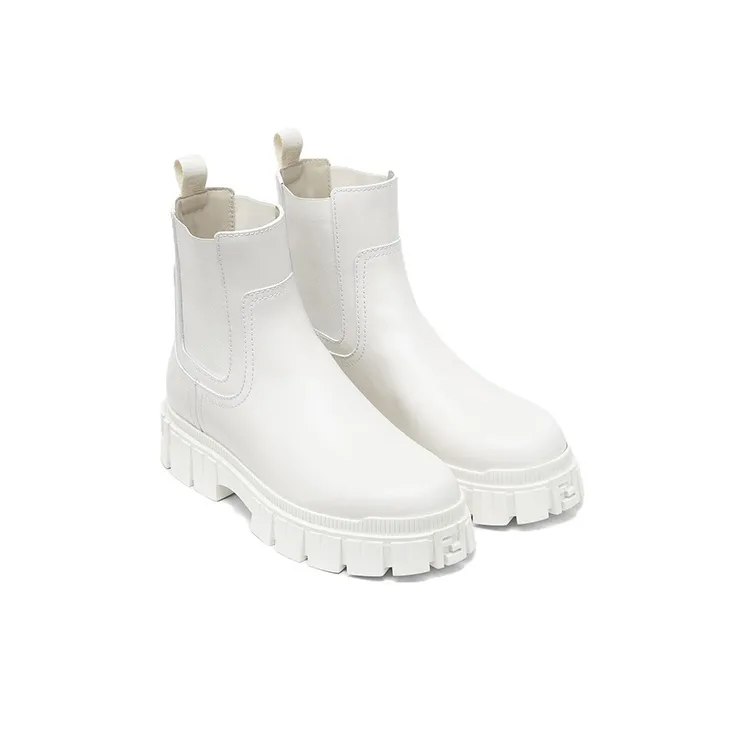 FENDI Fendi Force Short Chelsea Boots Women's White-2