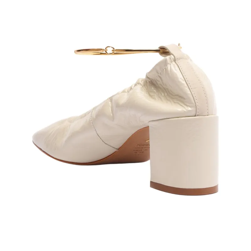 Schutz Bethany Chunky Heel High Heels 6.3cm Women's White-4