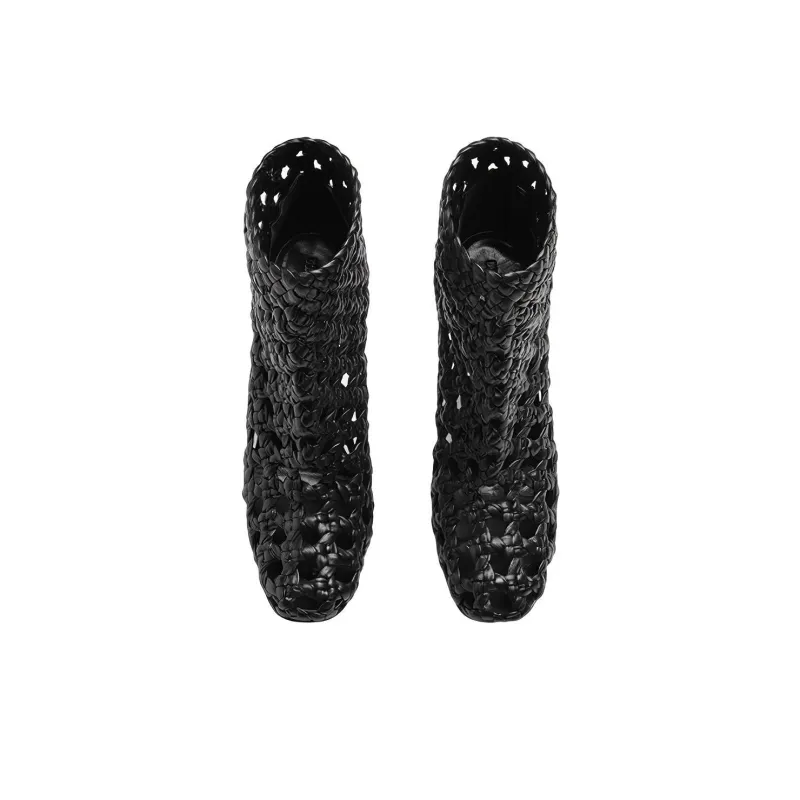 Bottega Veneta Canalazzo Ankle Boots 10cm Women's Black-1