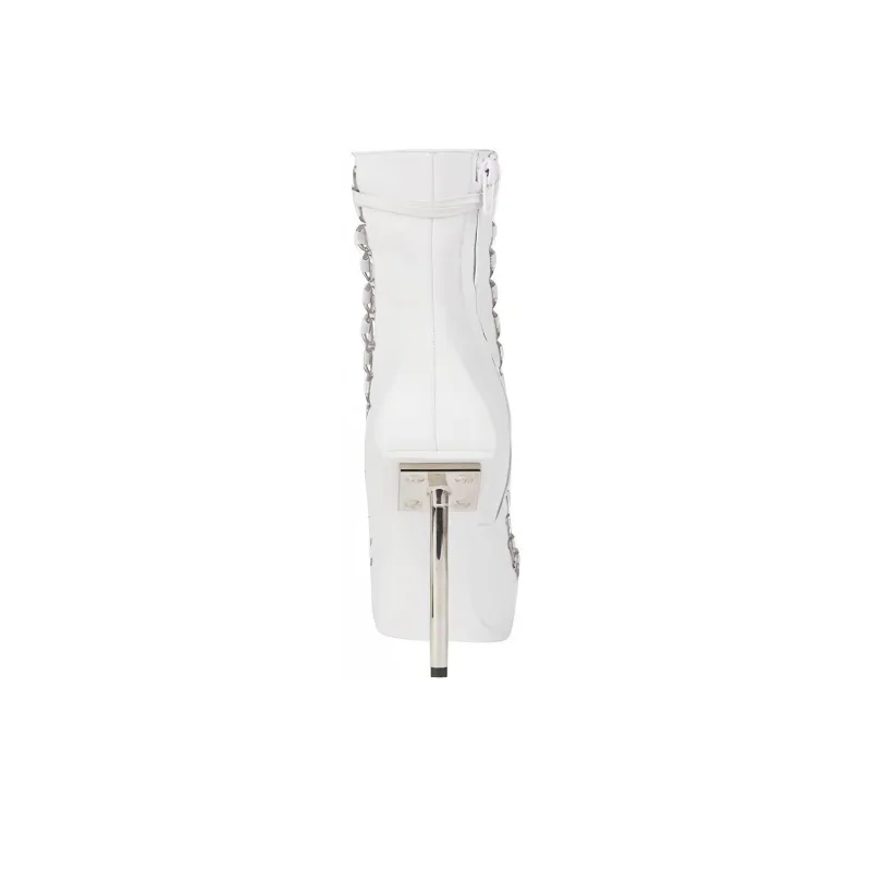 Balenciaga Corest Slim Heel High Heels Women's White-2