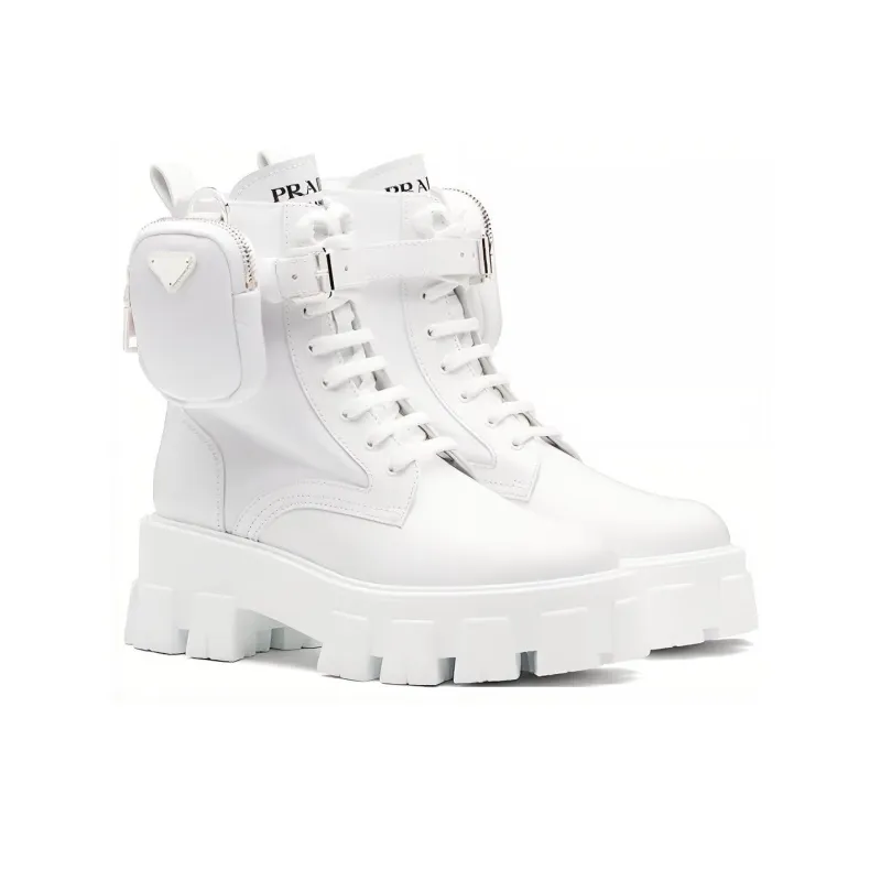 PRADA Short Martin Boot Women's White-2