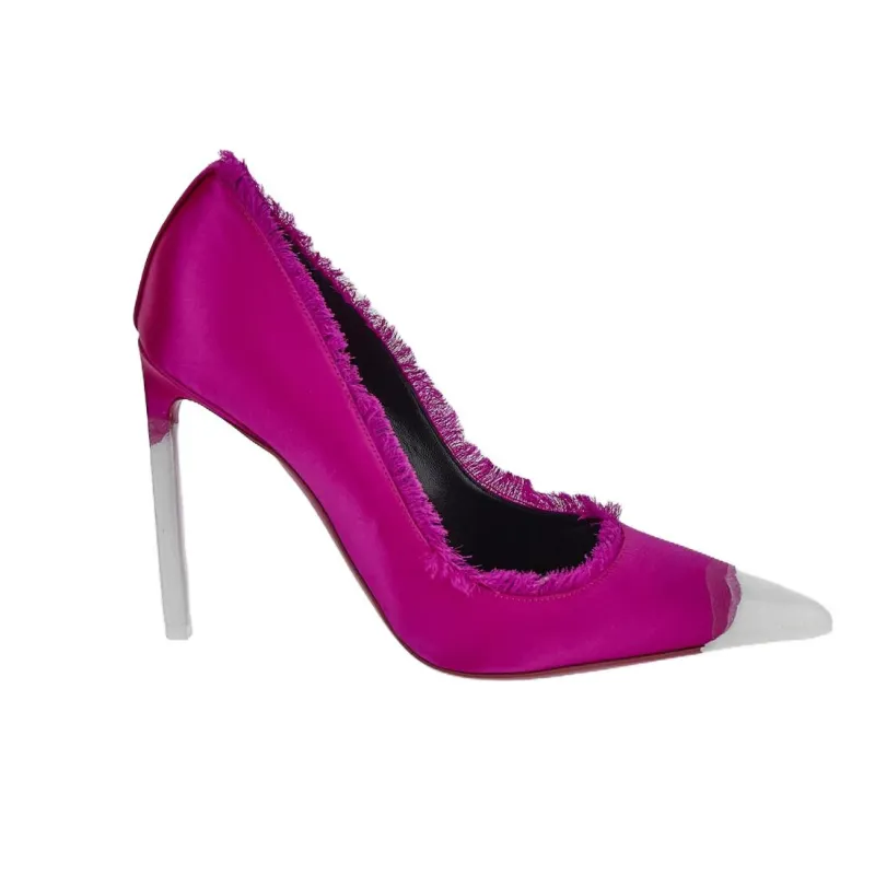 TOM FORD Pointed-Toe Frayed Edge Pumps-1