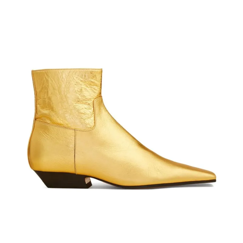 KHAITE Marfa Leather Ankle Boots Women's-1