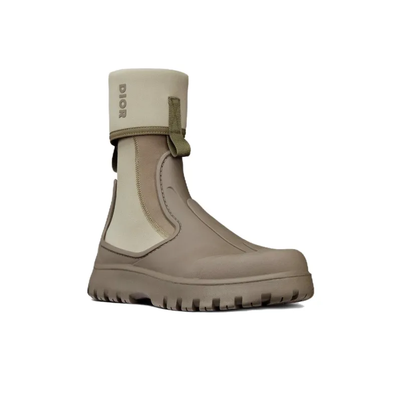 DIOR Garden Ankle Boot Khaki Rubber-1