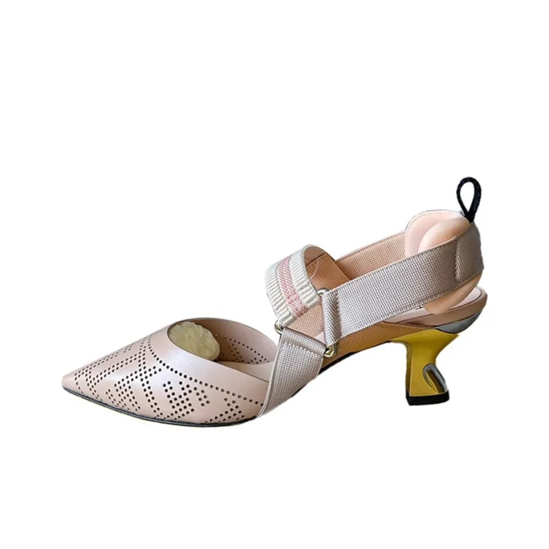 FENDI Colibri Irregular Heel High Heels Women's Pink-0