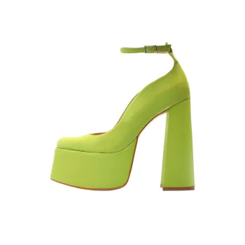 Schutz Darlen Spool Heel High Heels 14cm Women's Green
