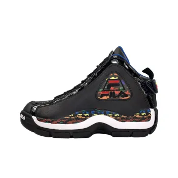 FILA Grant Hill 2 Anti-Slip And Wear-Resistant Breathable Mid-Top Casual Shoes Men's Black White