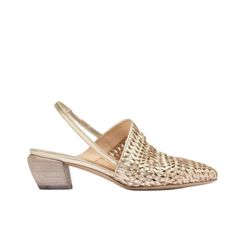 Officine Creative Sally 032 Chunky Heel High Heels Women's Gold-1