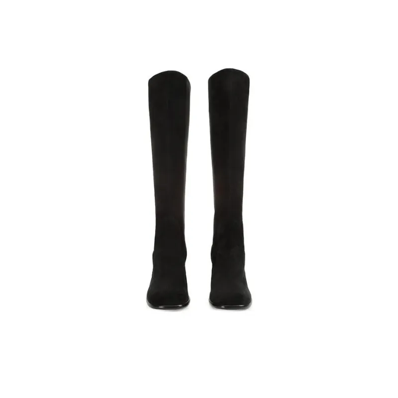 SERGIO ROSSI Sr Aden Knee-High Chelsea Boots 7.6cm Women's Black-3