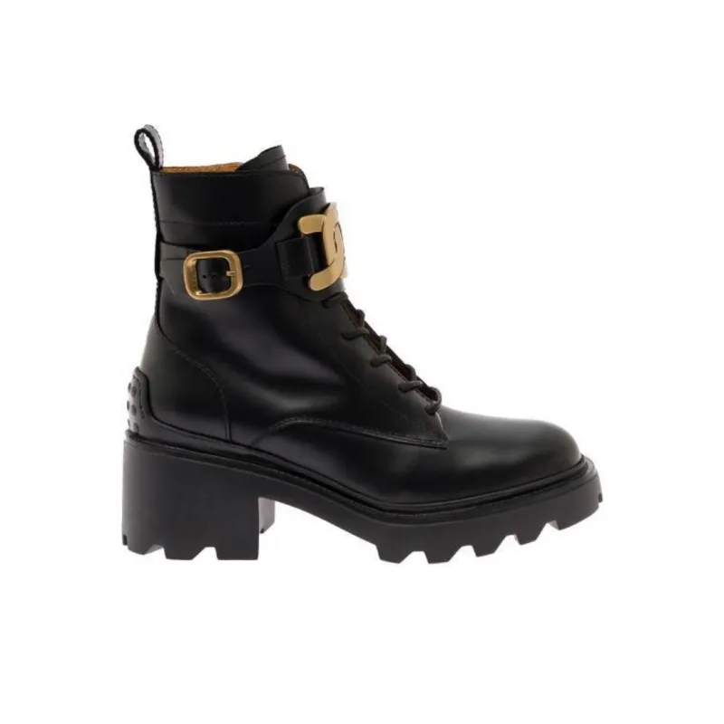TOD'S 70mm Chain detail Lace up Boots-1
