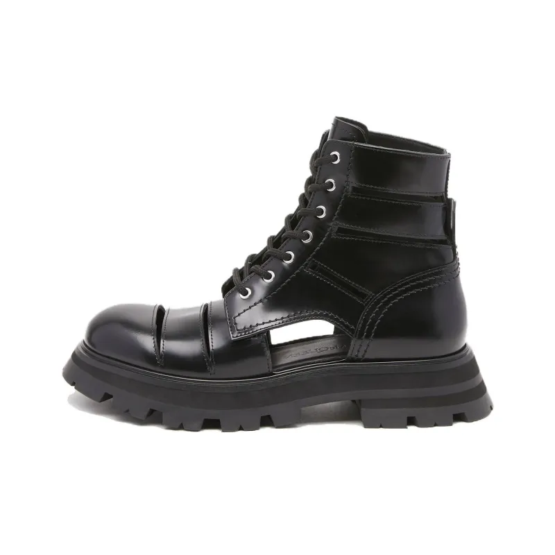 Alexander McQueen Lace-Up Ankle Boots Women's-0