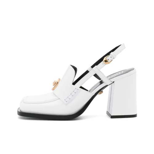 VERSACE 85mm Slingback Loafer Pumps