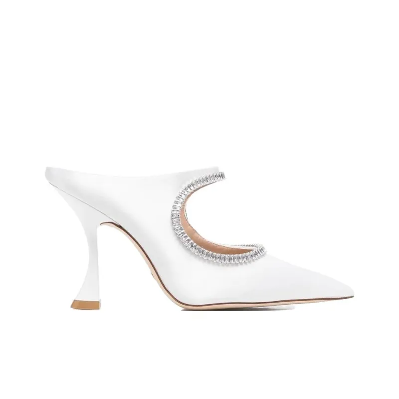 Stuart Weitzman/SW Xcurve Irregular Heel High Heels Women's White-1