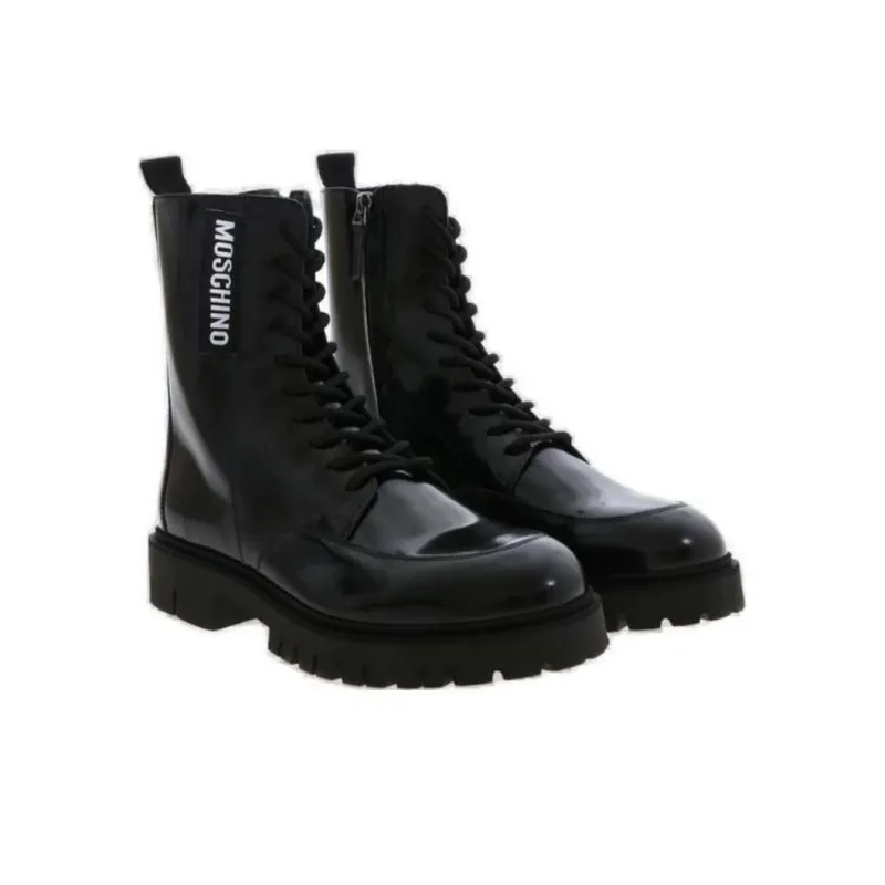 MOSCHINO Logo Detailed Ankle Boots-2