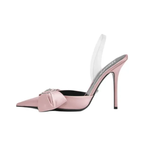 VERSACE Alia Slim Heel High Heels 11cm Women's Pink