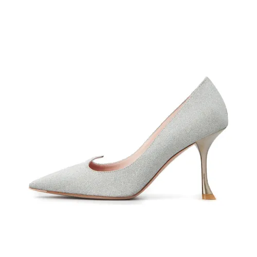 Roger Vivier I Love Vivier Slim Heel High Heels 8.5cm Women's Silver