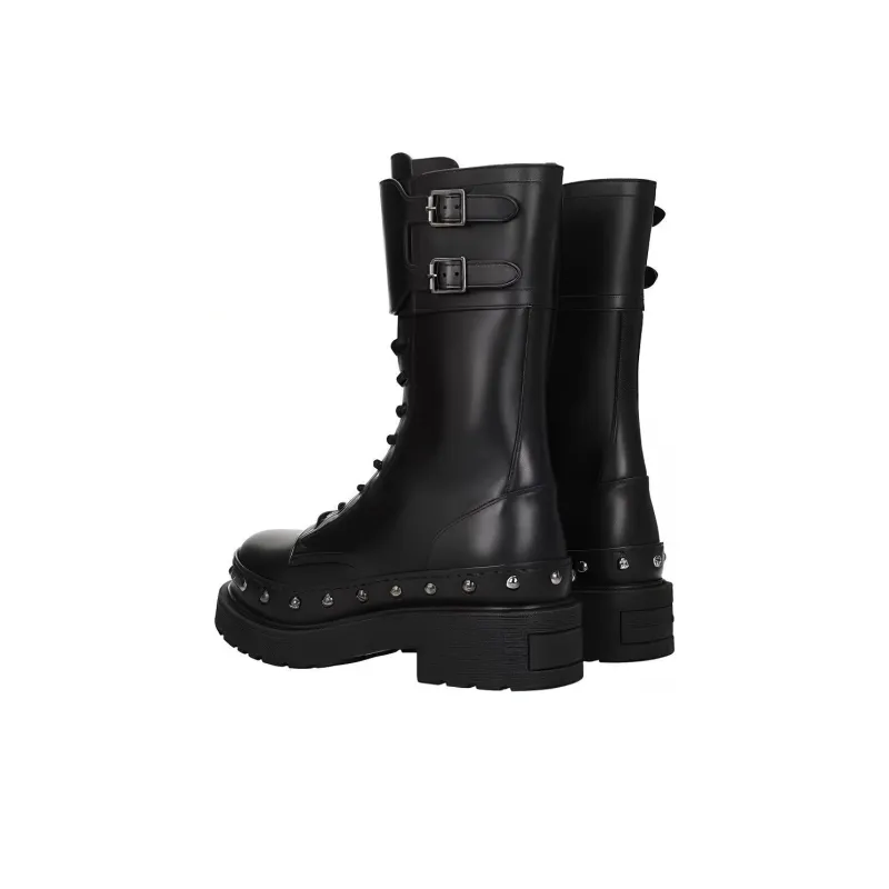 DIOR D Fight Ankle Boots Women's Black-2