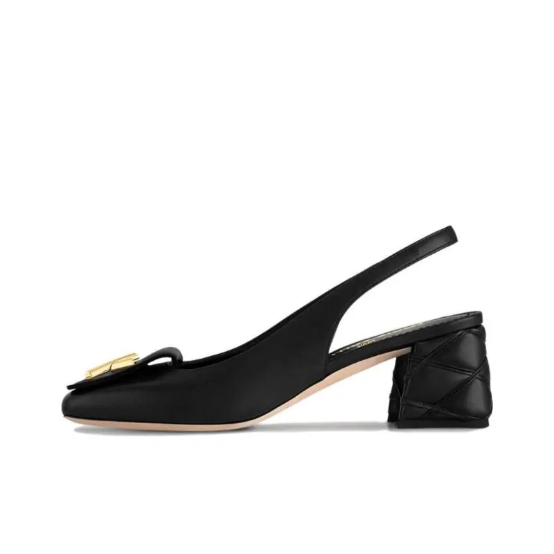 LOUIS VUITTON Shake Chunky Heel High Heels 5.5cm Women's Black-0