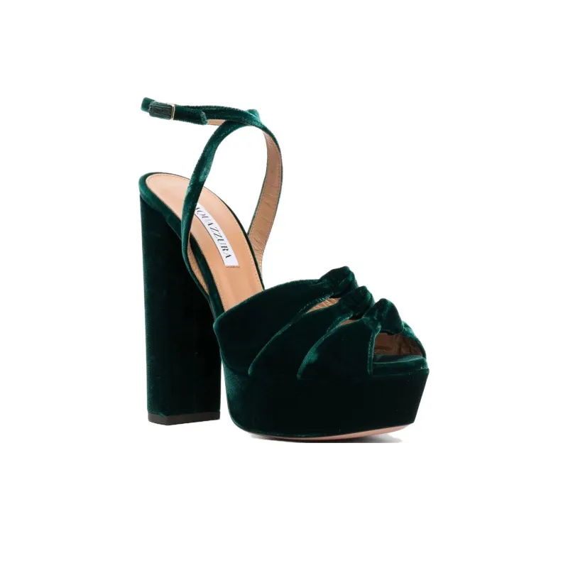 AQUAZZURA One-Strap Sandals 15.5cm Women's Dark Green-2