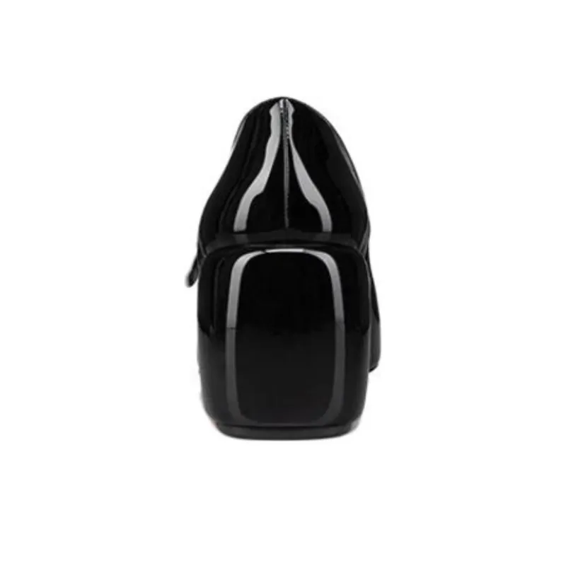 CL Minny Chunky Heel High Heels 7cm Women's Black-3