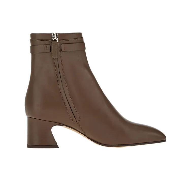 FERRAGAMO Vara Ankle Boots Women's Brown-1