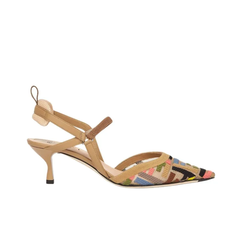 FENDI Colibrì Lite Pointed Toe Slingback Pumps-1