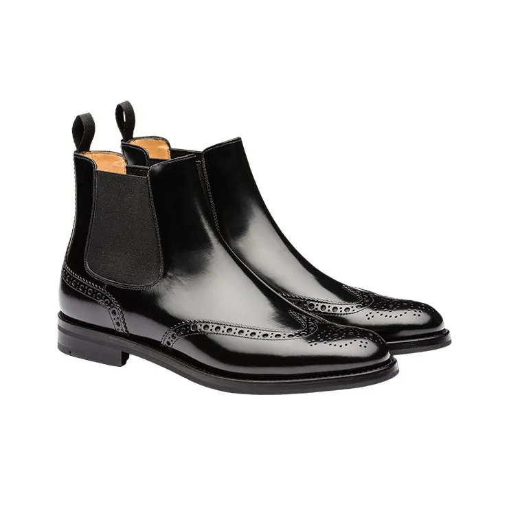 CHURCH'S Charlize Brogue-detail Ankle Boots-1