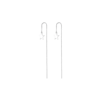 LIANDUO S990 Fine Silver Drop Earrings Women's
