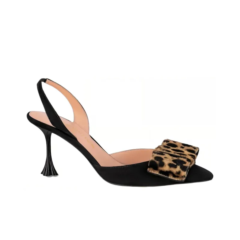 LOUIS VUITTON Blossom Slim Heel High Heels 9.5cm Women's Black-1