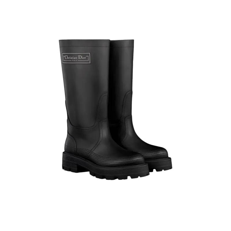 DIOR D Scots Ankle Boots Women's Black-3